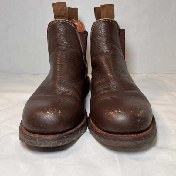 Chippewa Chelsea Boots Men’s Size 9D Brown Leather Vibrant Sole Cowboy Workwear - Picture 2 of 12